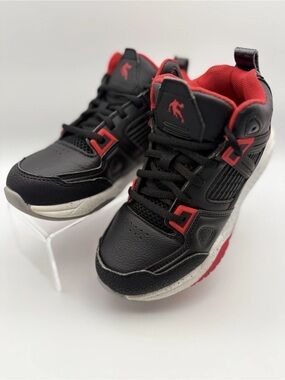 And1 Kids Black and Red High-Top Sneakers